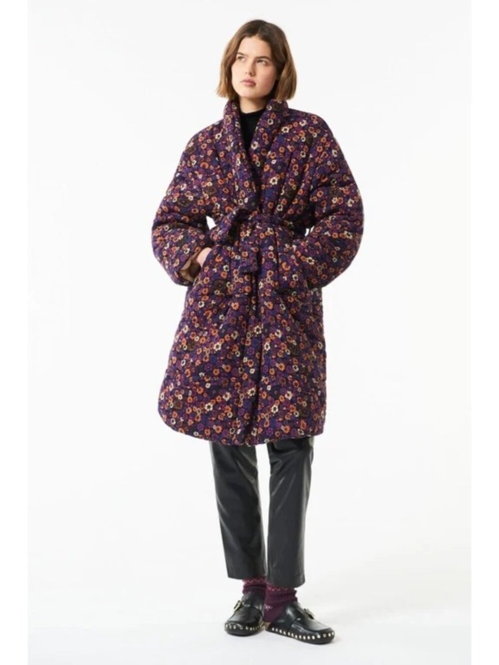 ANTIK BATIK Paoli Coat Purple Size XS NWT